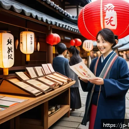 지방행정사로 창업하는 방법 - A Japanese local administrative professional engaging in a community festival booth in a small rural...